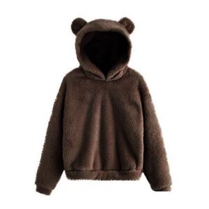 Bear Ear Furry Hoodie